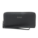 QX GUESS KINLEY LARGE ZIP AROUND WALLET iBLACKj