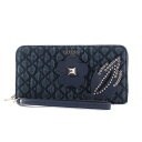 QX GUESS STASSIE LARGE ZIP AROUND WALLET iDENIMj