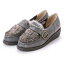 【アウトレット】テーン tehen 4.0cmベルト付きモカローファー (GRY/C)