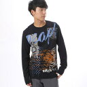【アウトレット】デシグアル Desigual プリント 長袖 Tシャツ トップス (ブラック)