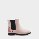 フローラルエンブロイダリーカフブーツ / FLORAL EMBROIDERY CALF BOOTS (Pink)