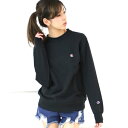 チャンピオン Champion 【Champion/チャンピオン】クルーネックスウェットシャツ (ブラック【090】)