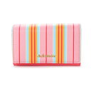 &シュエット カラフルストライププリントキーケース ピンク