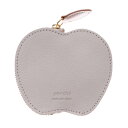 ペルケ perche イタリア製牛革アップルコインチャーム (ホワイト)