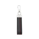 トミーヒルフィガー TOMMY HILFIGER レザーランヤードキーフォブ (ブラック)