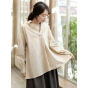 アースミュージックアンドエコロジー earth music&ecology Aラインスキッパーチュニック (Beige)