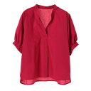 アースミュージックアンドエコロジー earth music&ecology スキッパードルマンシャツ (Dark Pink)