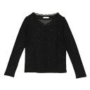 アースミュージックアンドエコロジー earth music&ecology レース付きハニカムワッフルインナー (Black)