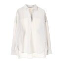 アースミュージックアンドエコロジー earth music&ecology イロイロコットンスキッパーシャツ (Stripe Light Gray)