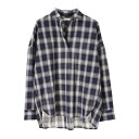 アースミュージックアンドエコロジー earth music&ecology イロイロコットンスキッパーシャツ (Check Navy)