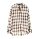 アースミュージックアンドエコロジー earth music&ecology イロイロコットンスキッパーシャツ (Check Beige)