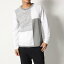 スタイルブロック STYLEBLOCK ミニ裏毛ニット切替えクルーネック長袖Tシャツ (グレー)