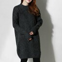 クラシカルエルフ Classical Elf ざっくり可愛いハイネックニット 秋冬 トップス ワンピース セーター 温かい 大きいサイズ (ブラック)
