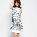 【アウトレット】デシグアル Desigual ドレス袖なし (ホワイト)