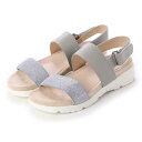 【アウトレット】ブリジット バーキン Bridget Birkin 【PARADIS COULEUR】マジックテープ付ソフトインソールサンダル (シルバーコンビ)