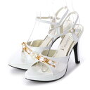 ダテハキ Datehaki チェーンヒールバックバンドサンダル (WHITE)