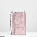 レジンフロント フラップクラッチ / Resin Front Flap Clutch (Pink)