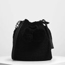 【アウトレット】クロシェットドローストリング バケツバック / Crochet Drawstring Bucket Bag (Black)