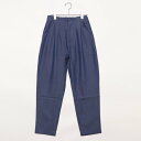 【アウトレット】セブンデイズ サンデイ SEVENDAYS=SUNDAY outlet TRシャンブレー ツータックテーパードパンツ (ブルー)