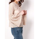 ECLIN レースプルオーバー ピンクベージュ