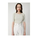 マウジー moussy SCALLOPEDCUTトップス (アイボリー)