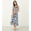 リエンダ rienda floral stripeロングワンピース (ネイビー)