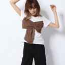 レトロガール RETRO GIRL FリボンビスチェTee (BRN4)