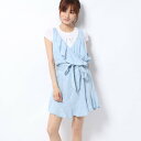 【アウトレット】ゲス GUESS GIANNA CHAMBRAY RUFFLE DRESS (SUPER BLEACHED WASH)