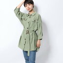 レトロガール RETRO GIRL ベルト付BIGシャツ (GRN3)