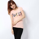 【アウトレット】ゲス GUESS SS MULTI PRINT GUESS R3 TEE (TROPICAL PEACH)