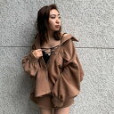アンビー ENVYM メルトンビッグシャツ (BEIGE)