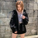 アンビー ENVYM メルトンビッグシャツ (BLACK)