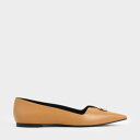 【2019 WINTER 新作】ボタンディティール バレリーナフラット / Button Detail Ballerina Flats (Caramel)