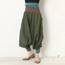 ◆【チャイハネ】アフガンサルエルパンツ(ユニセックス) カーキ