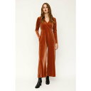スライ SLY VELOUR JUMP SUITS (ダークピンク)