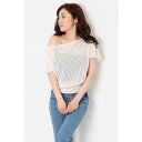 エゴイスト EGOIST 透かし2WAY TOP (IVORY)