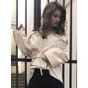 ショッピングアウトレット 【アウトレット】CECIL McBEE レイヤード風サファリシャツ ベージュ