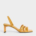 トウループストラッピー スリングバックヒール / Toe Loop Strappy Slingback Heels (Yellow)