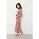 リエンダ rienda Lace Knit combi OP (ピンク)