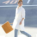 コカ coca スキッパーシャツチュニック(White)