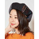 【アウトレット】【チャイハネ】ジャガードパッチワークベレー ブラック