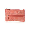 リアマッサ RIAMASA クロコダイル本革ミニ財布 (ピンク)
