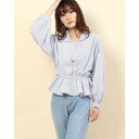 【アウトレット】セブンデイズ サンデイ アウトレット SEVENDAYS=SUNDAY outlet ストライプカシュクールプルオーバー (Navy)