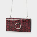 ツートーンリングディティール ロングウォレット / Two-Tone Ring Detail Long Wallet (Berry)