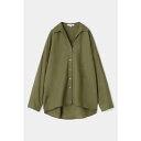 マウジー moussy OVERSIZED SHIRT (ライトカーキ)
