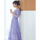 シェリーモナ Cherie Mona 2WAYオールレースワンピース (パープル)
