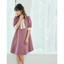 シェリーモナ Cherie Mona バイカラーボウタイワンピース (プラム)
