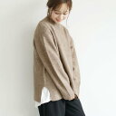 コカ coca スリット入りハイネックニットトップス (Beige)