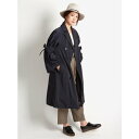 袖絞りトレンチコート (NAVY)