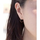 クレア CLAIRE 【CLAIRE】【K10】片耳カットワイヤーシングルイヤーフープピアス (イエローゴールド)